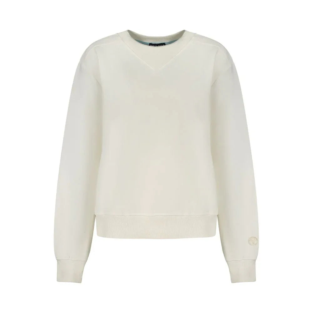 North Sails Bianco Cotton Women Sweatshirt - Zeiniez
