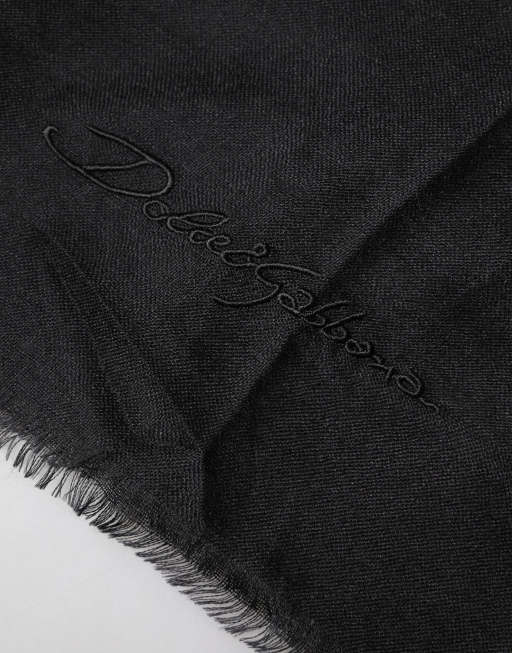 Dolce & Gabbana Black Cashmere Knit Neck Wrap Shawl Scarf - Zeiniez
