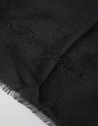 Dolce & Gabbana Black Cashmere Knit Neck Wrap Shawl Scarf - Zeiniez