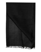 Dolce & Gabbana Black Cashmere Knit Neck Wrap Shawl Scarf - Zeiniez