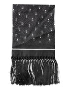 Dolce & Gabbana Black Silk Dotted Men Neck Wrap Shawl Scarf - Zeiniez