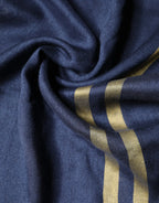 Dolce & Gabbana Blue Cashmere Neck Wrap Shawl Fringes Scarf - Zeiniez