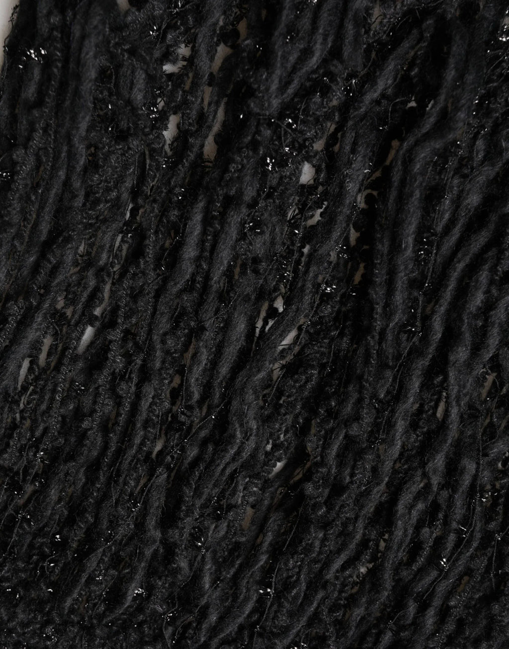 Dolce & Gabbana Black Cashmere Knit Shawl Fringes Scarf - Zeiniez