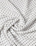 Dolce & Gabbana White Polka Dot Polyester Shawl Scarf - Zeiniez