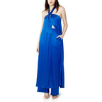 Hanny Deep Blue Polyester Jumpsuit - Zeiniez