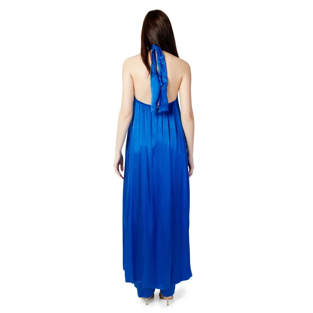 Hanny Deep Blue Polyester Jumpsuit - Zeiniez