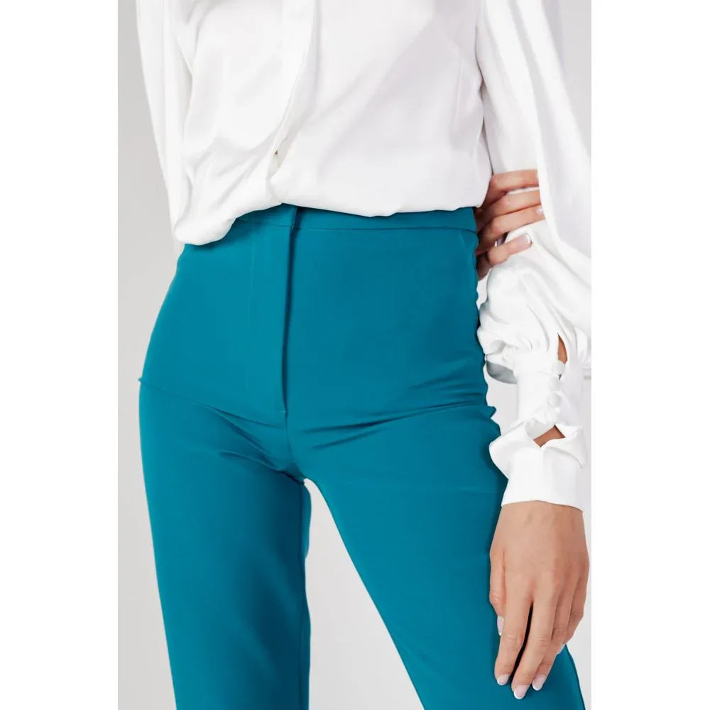 Silence Black Polyester Casual Pants - Zeiniez