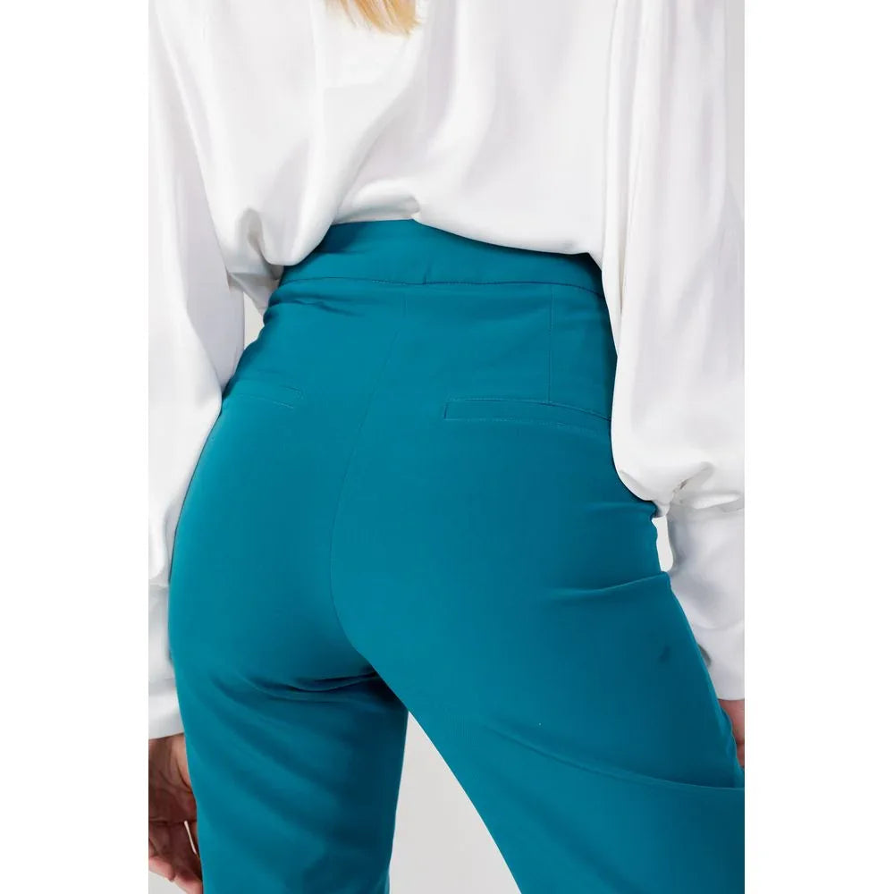 Silence Black Polyester Casual Pants - Zeiniez