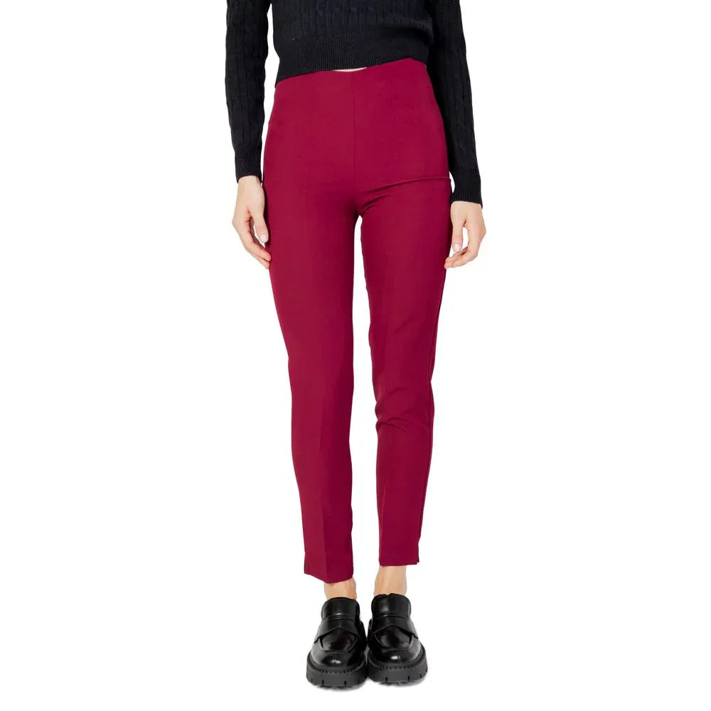 Hanny Deep Bordeaux Polyester Pants - Zeiniez