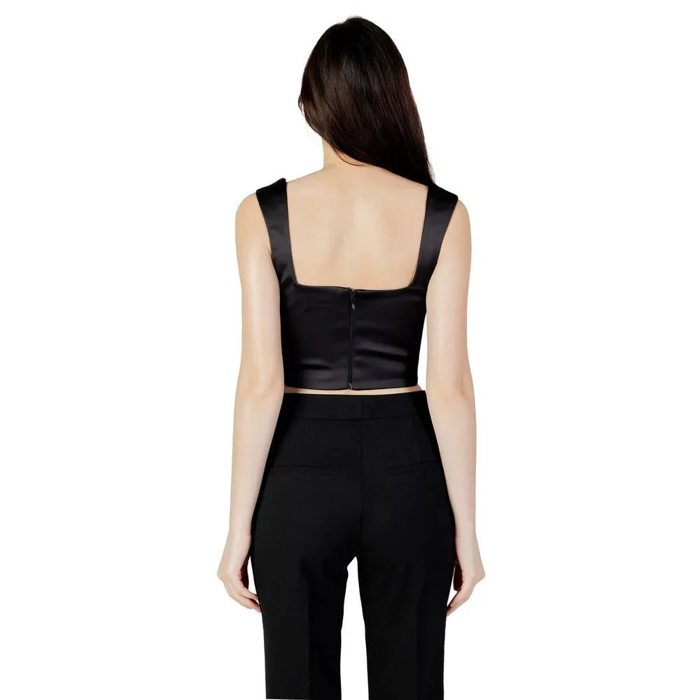 Silence Black Polyester Top - Zeiniez