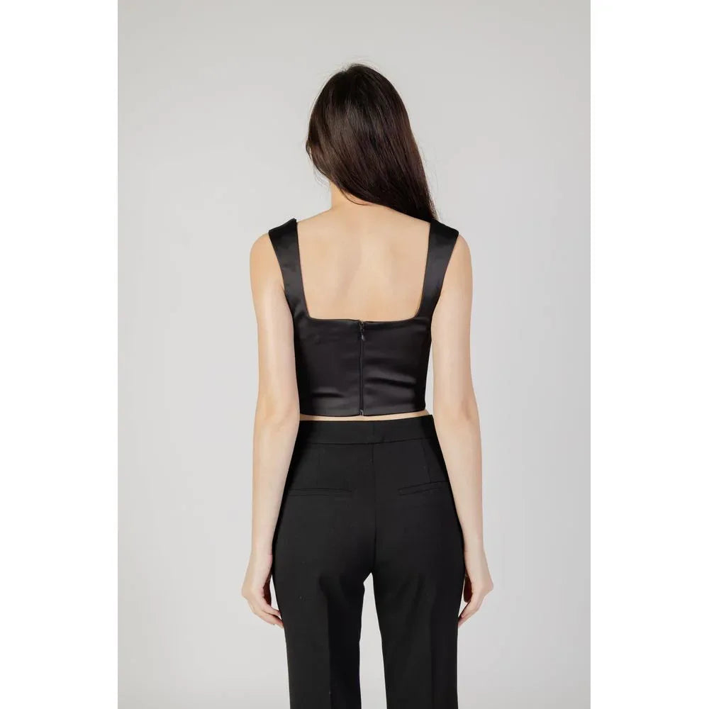 Silence Black Polyester Top - Zeiniez