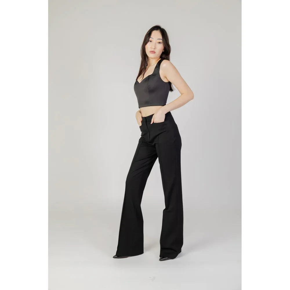 Silence Black Polyester Top - Zeiniez