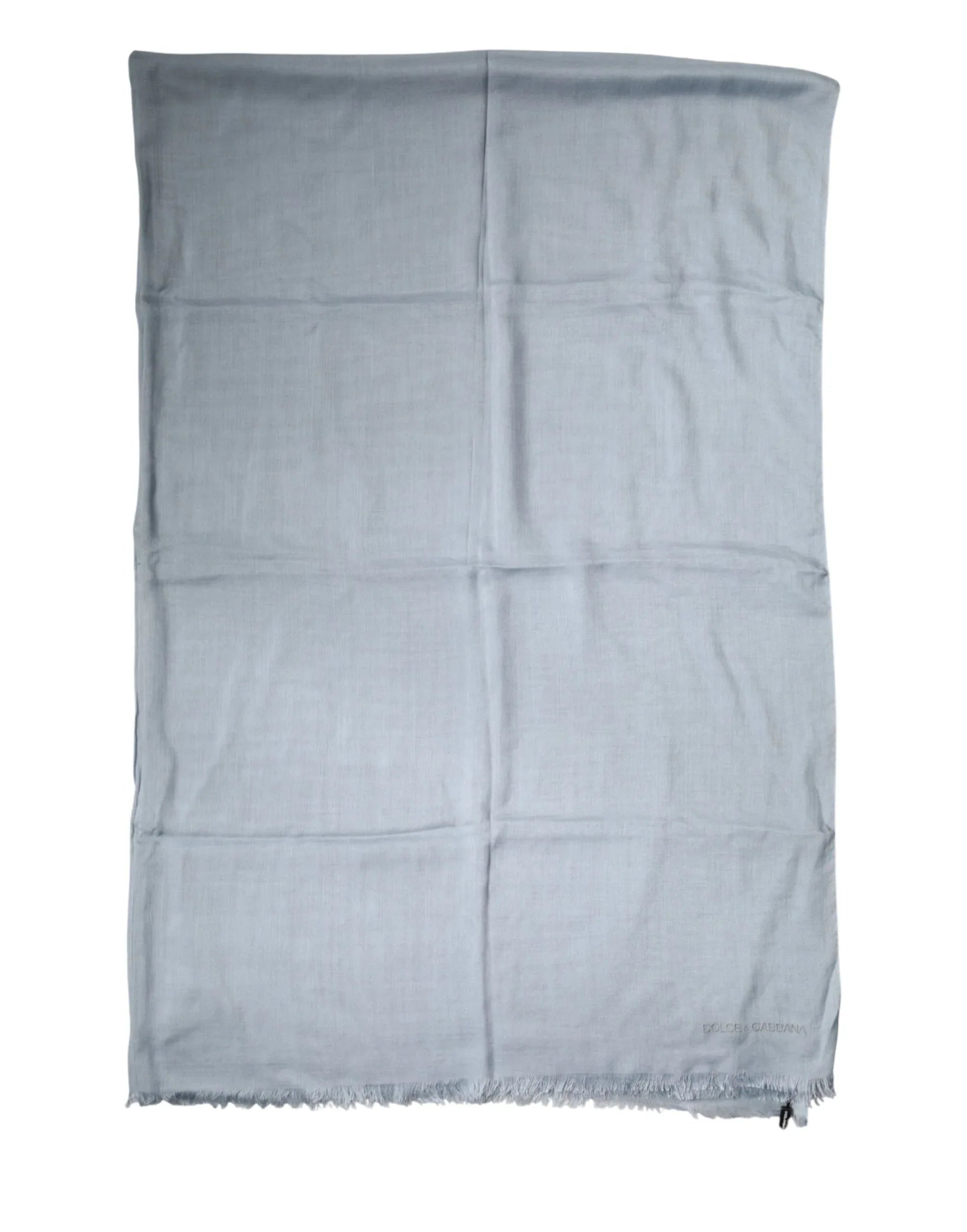 Dolce & Gabbana Light Blue Cashmere Knitted Shawl - Zeiniez