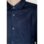 Armani Exchange Blue Cotton Dress Shirt - Zeiniez