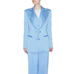 Silence Blue Polyester Blazer - Zeiniez