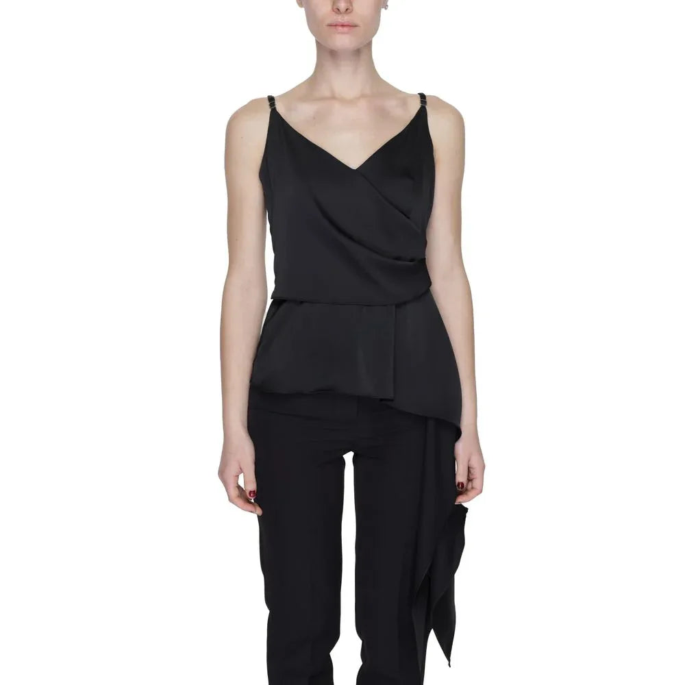Silence Black Polyester Top - Zeiniez