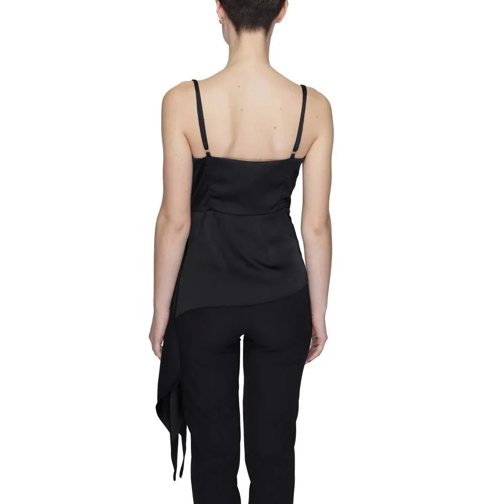 Silence Black Polyester Top - Zeiniez