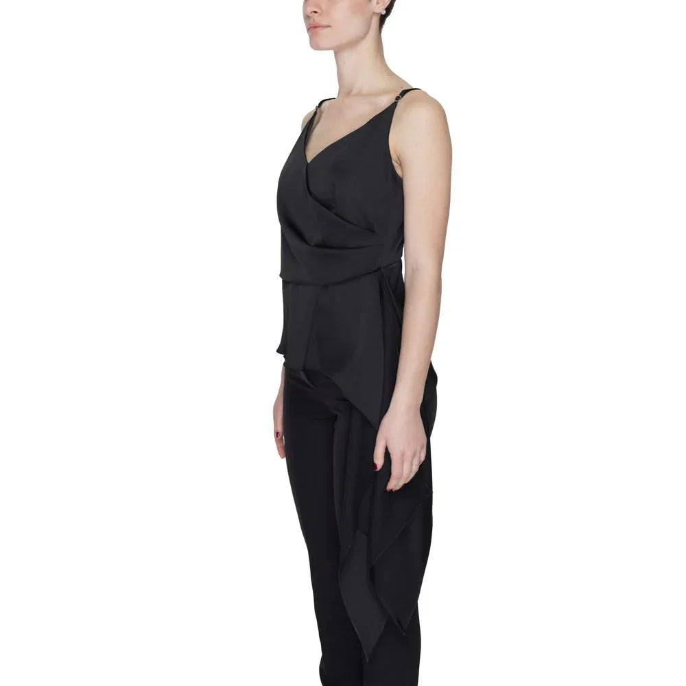 Silence Black Polyester Top - Zeiniez