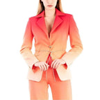 Silence Orange Polyester Blazer - Zeiniez