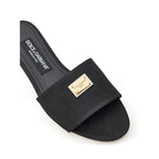 Dolce & Gabbana Black Polyester Slippers - Zeiniez
