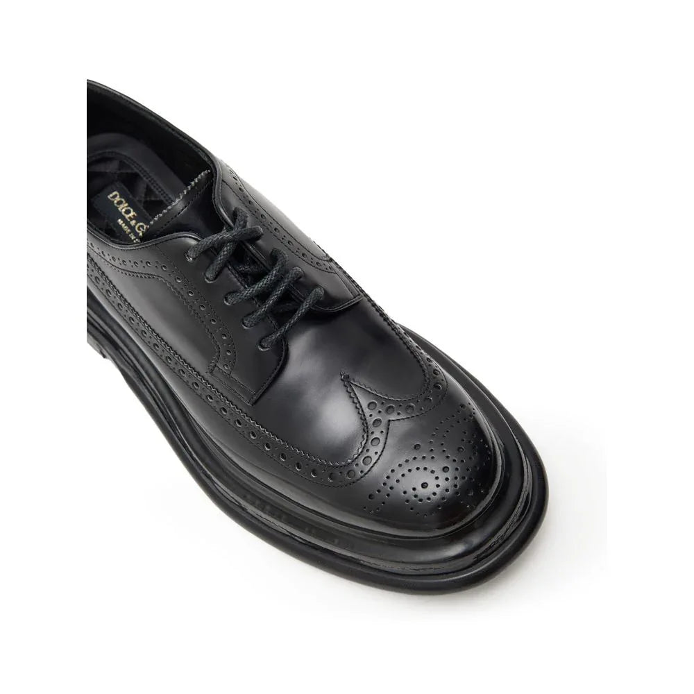 Dolce & Gabbana Black Leather Moccassin - Zeiniez
