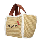 Marni Beige Raffia Handbag