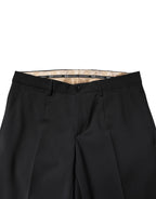 Dolce & Gabbana Black Wool Formal Dress Men Trouser Pants - Zeiniez