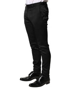 Dolce & Gabbana Black Viscose Dress Formal Men Trousers Pants - Zeiniez