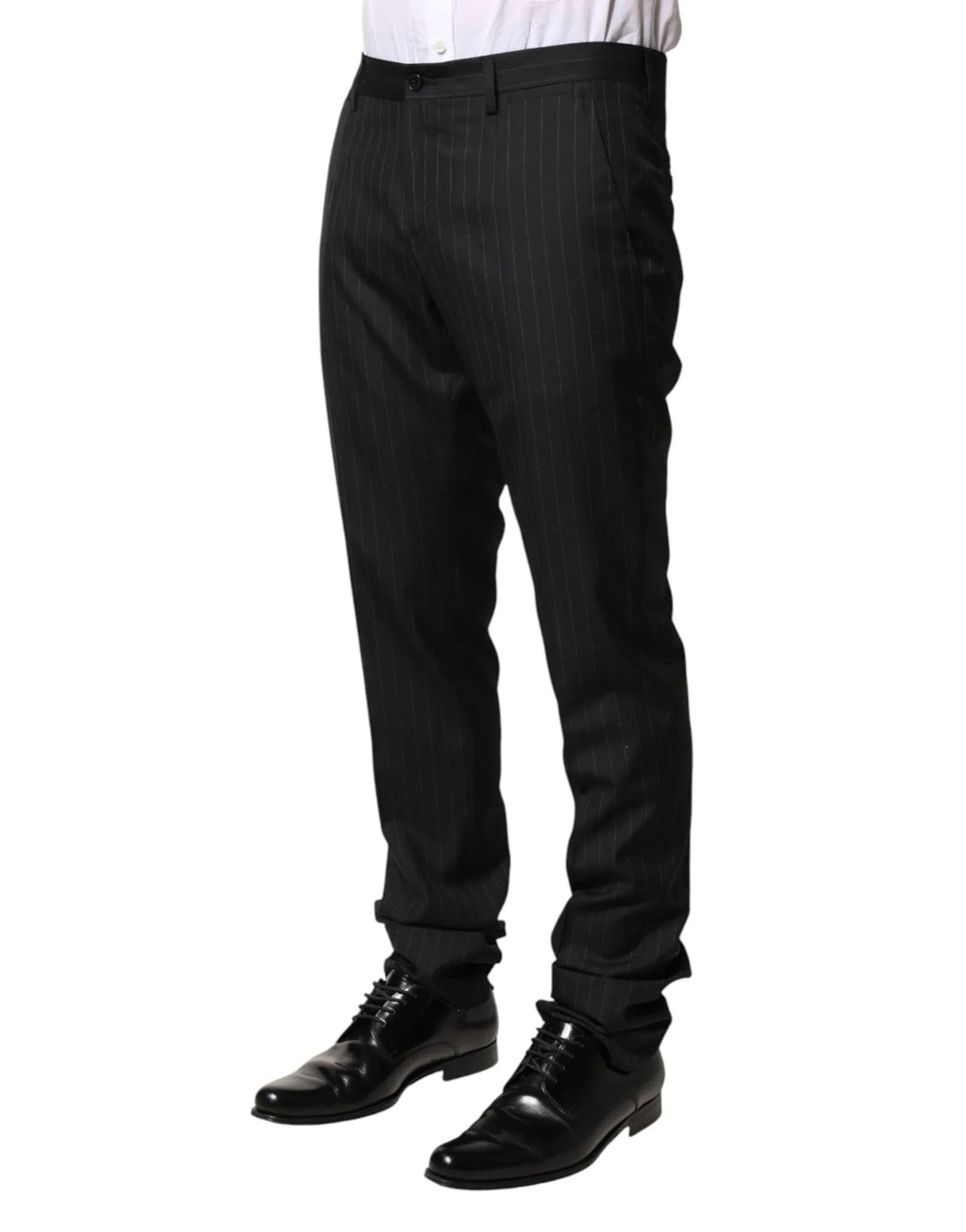 Dolce & Gabbana Black Stripes Wool Men Dress Trousers Pants - Zeiniez