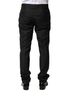 Dolce & Gabbana Black Stripes Wool Men Dress Trousers Pants - Zeiniez