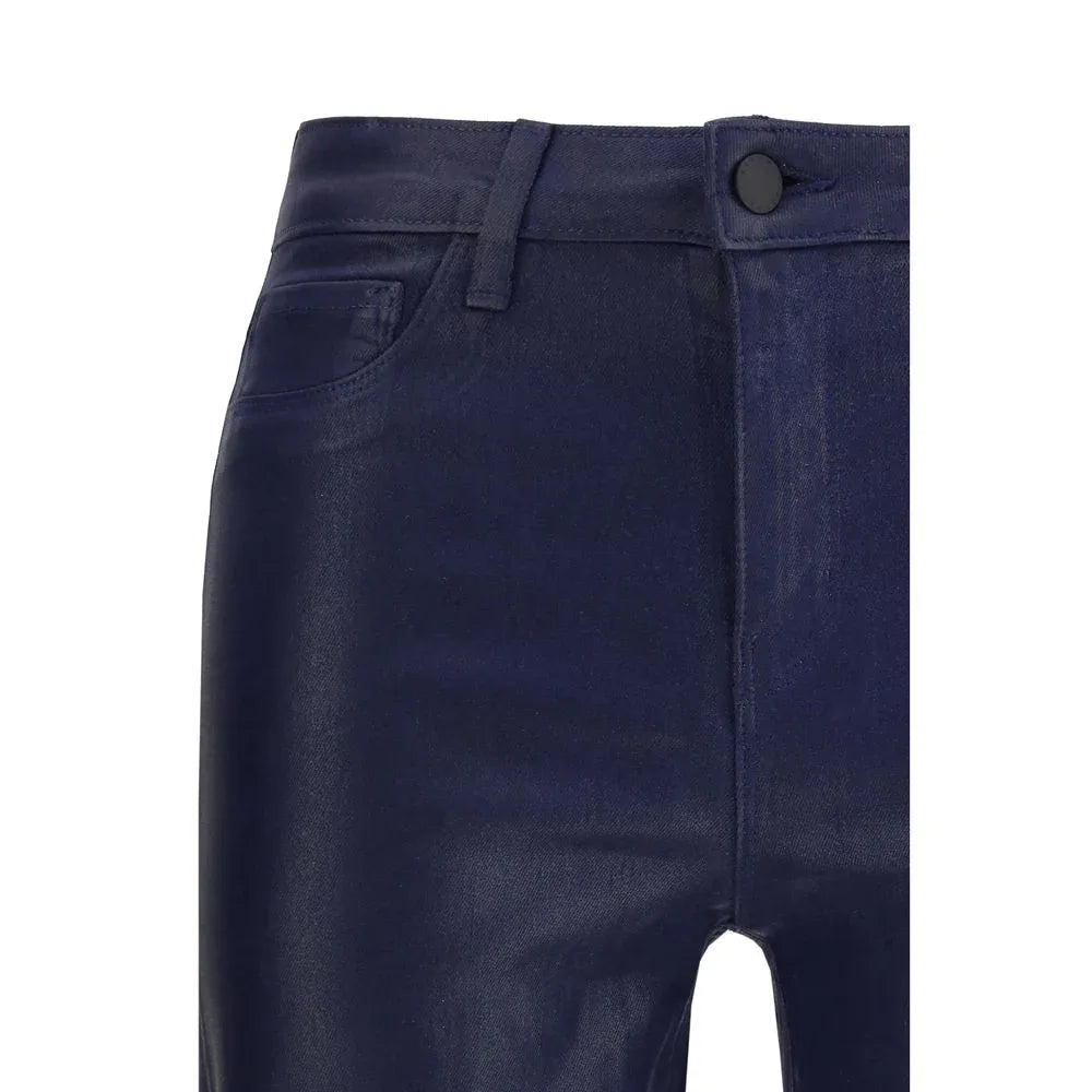 L'Agence Blue Cotton High-Waisted Jean - Zeiniez
