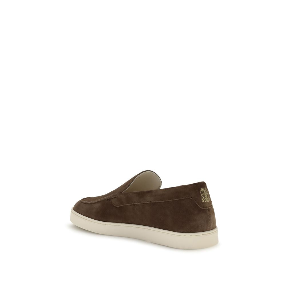 Brunello Cucinelli Brown Rubber Slip-On Loafers Brunello Cucinelli