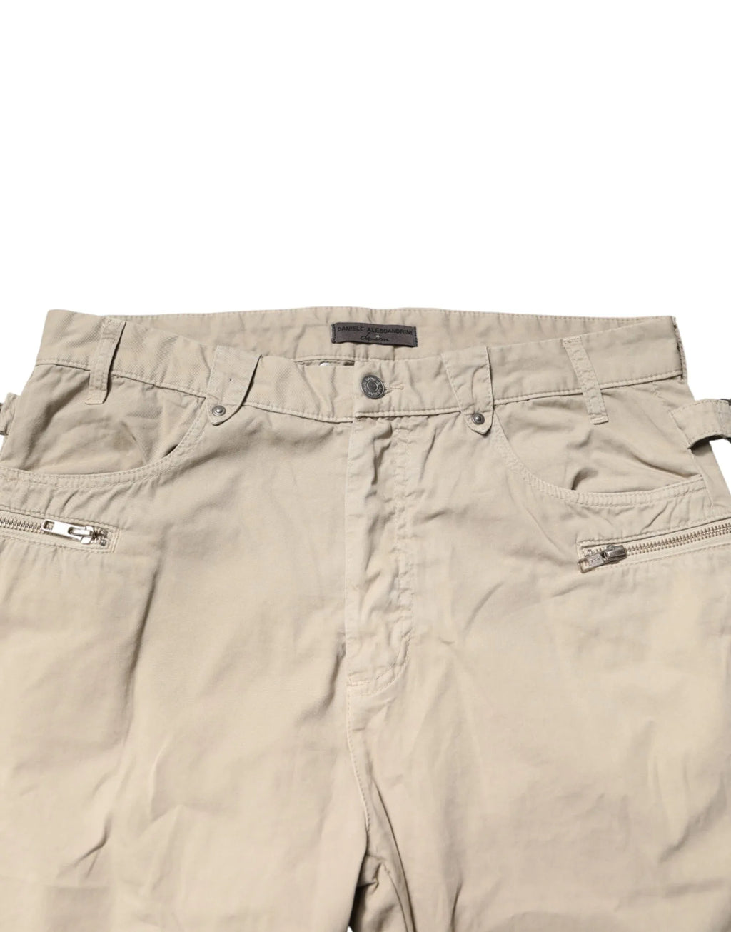 Daniele Alessandrini Beige Cotton Mid Waist Straight Men Denim Jeans - Zeiniez