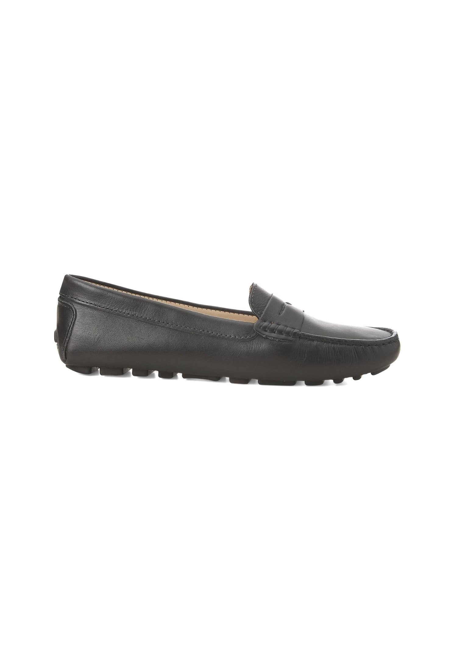 Mangará Atelier Black Calf Leather Penny Loafers – Women’S Classic Driving Shoes Mangará Atelier