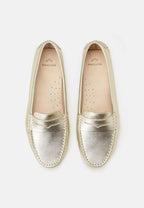 Mangará Atelier Gold Calf Leather Penny Loafers – Women’S Classic Driving Shoes Mangará Atelier