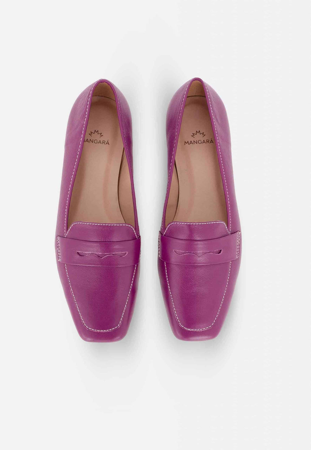 Mangará Atelier Purple Leather Flats Cipó – Women’S Square-Toe Loafers - Zeiniez