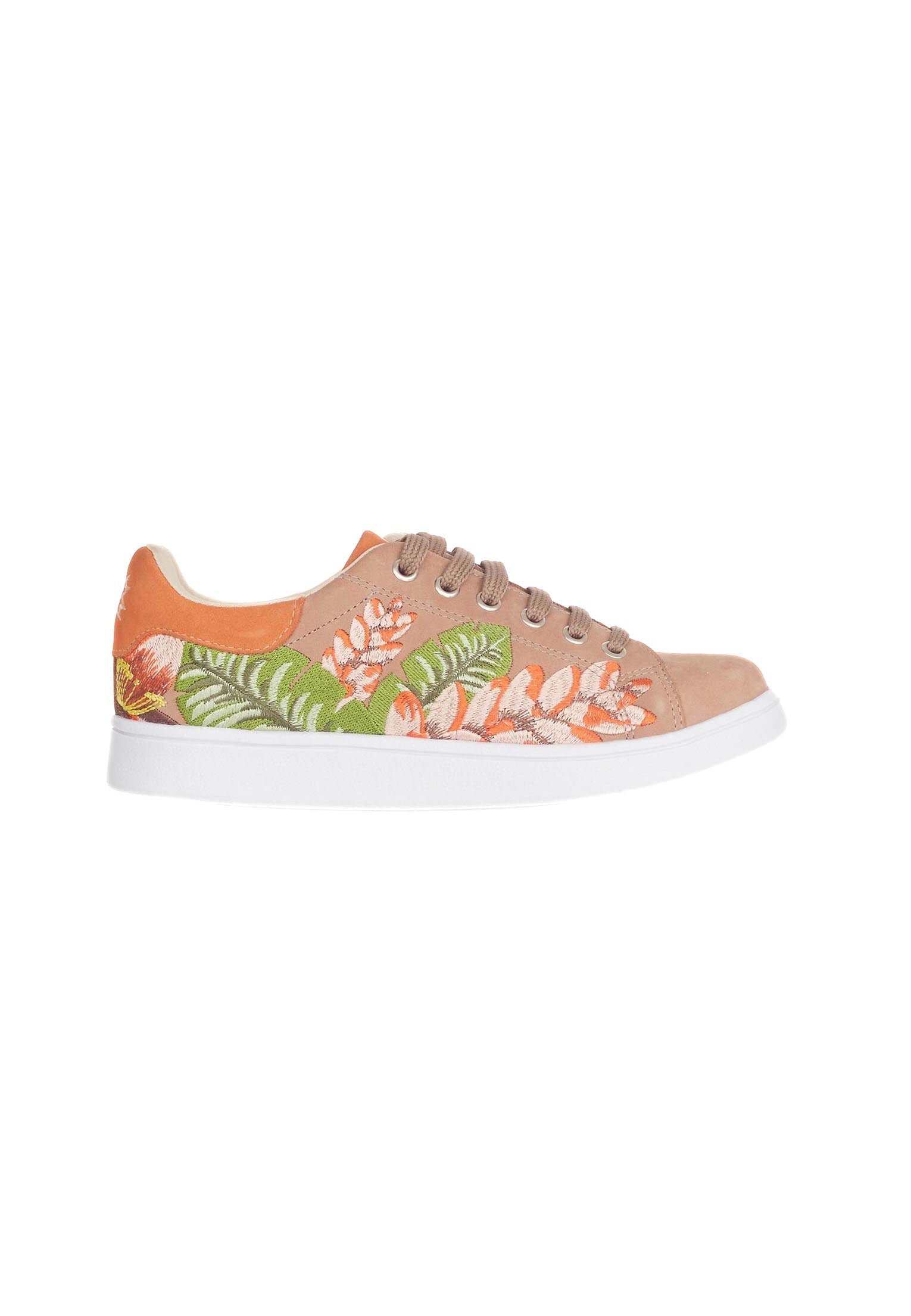 Mangará Atelier Floral Embroidered Suede Sneakers For Women Mangará Atelier