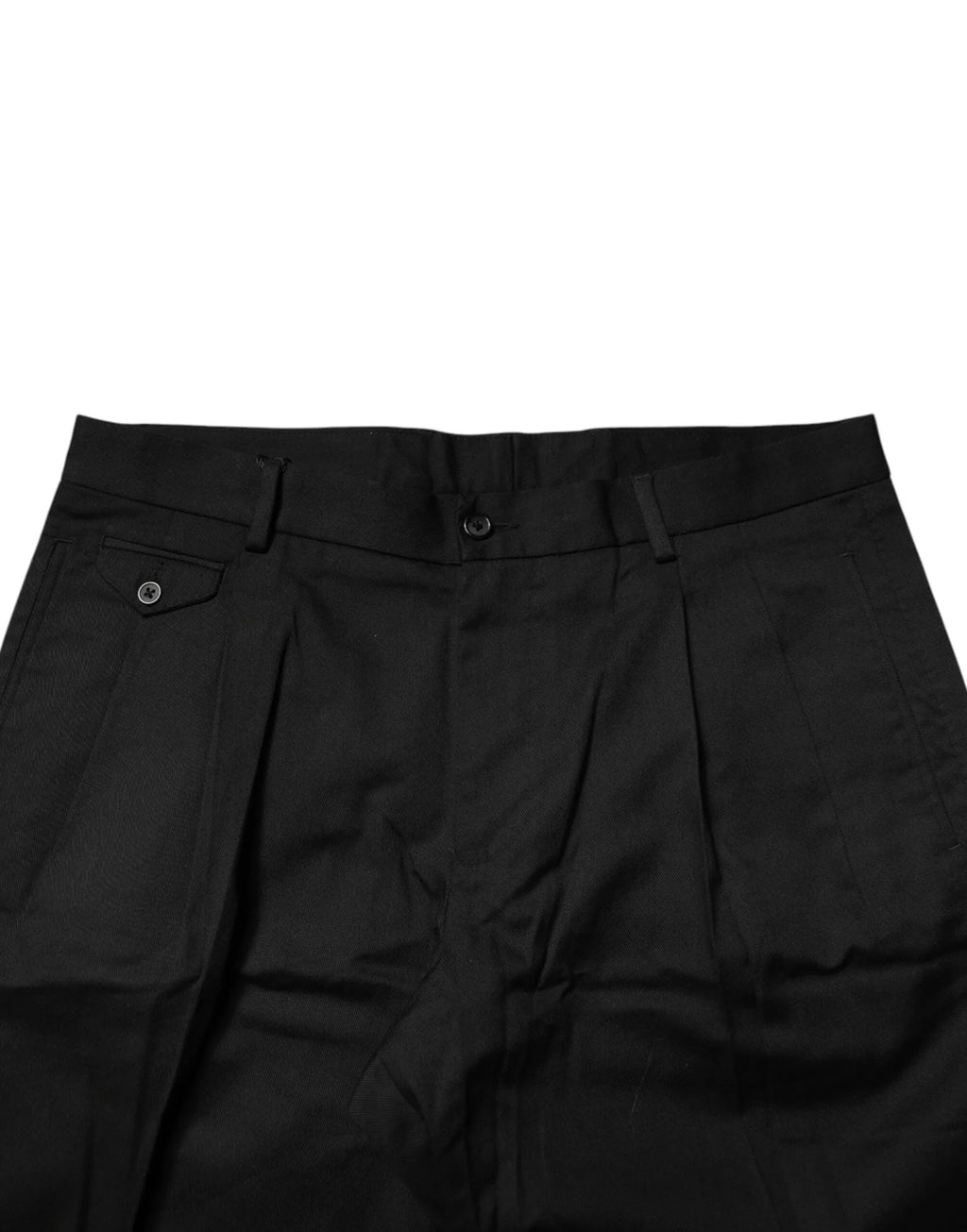 Dolce & Gabbana Black Cotton Stretch Mid Wasit Bermuda Shorts - Zeiniez