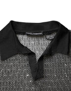 Dolce & Gabbana Black Sheer Short Sleeves Casual Polo Top - Zeiniez