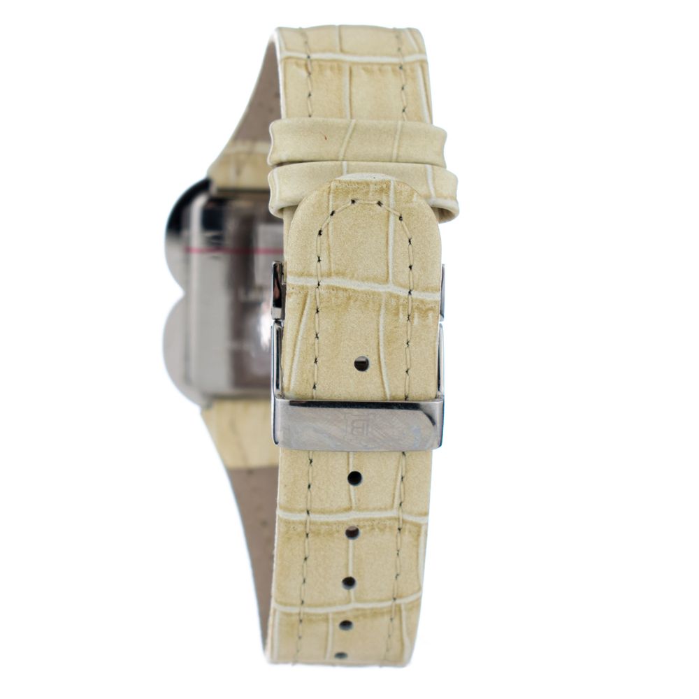 Laura Biagiotti Beige Leather Dress Watch Laura Biagiotti