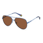 Polaroid Blue Stainless Steel Sunglasses - Zeiniez