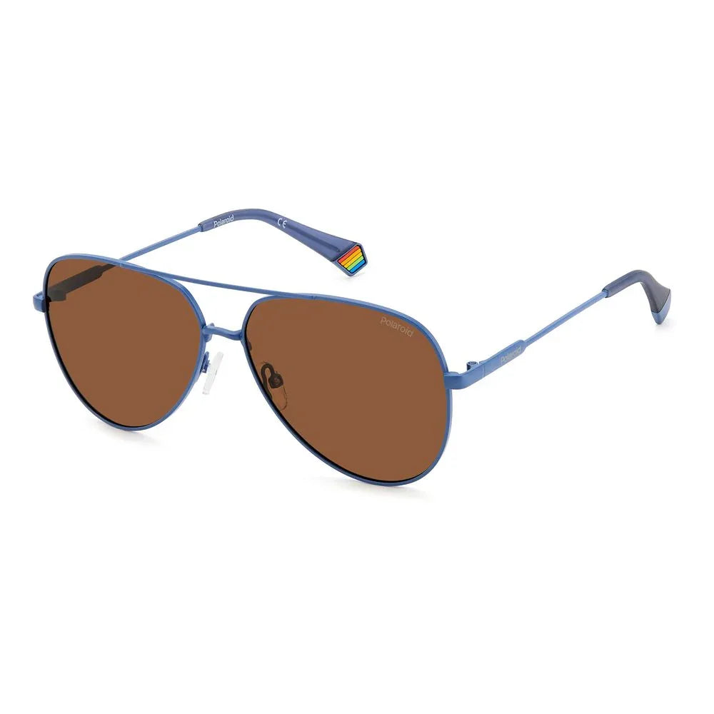 Polaroid Blue Stainless Steel Sunglasses - Zeiniez