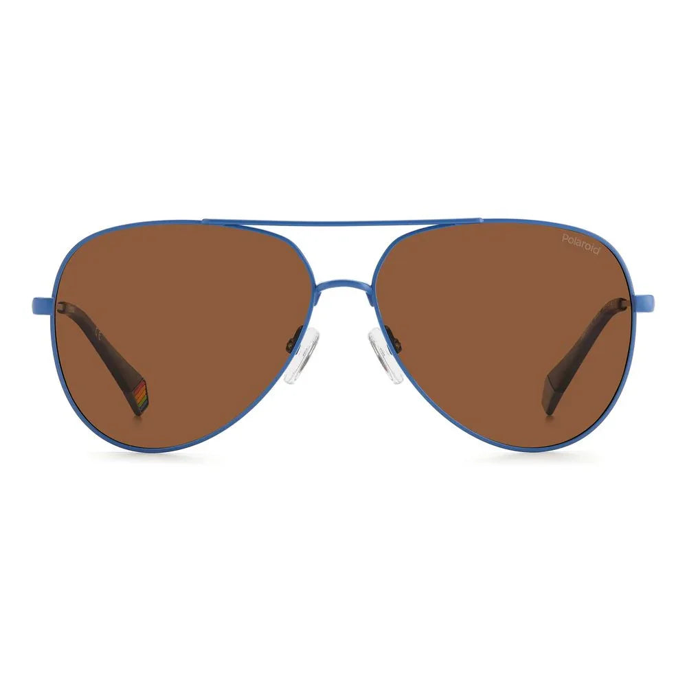 Polaroid Blue Stainless Steel Sunglasses - Zeiniez
