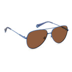 Polaroid Blue Stainless Steel Sunglasses - Zeiniez