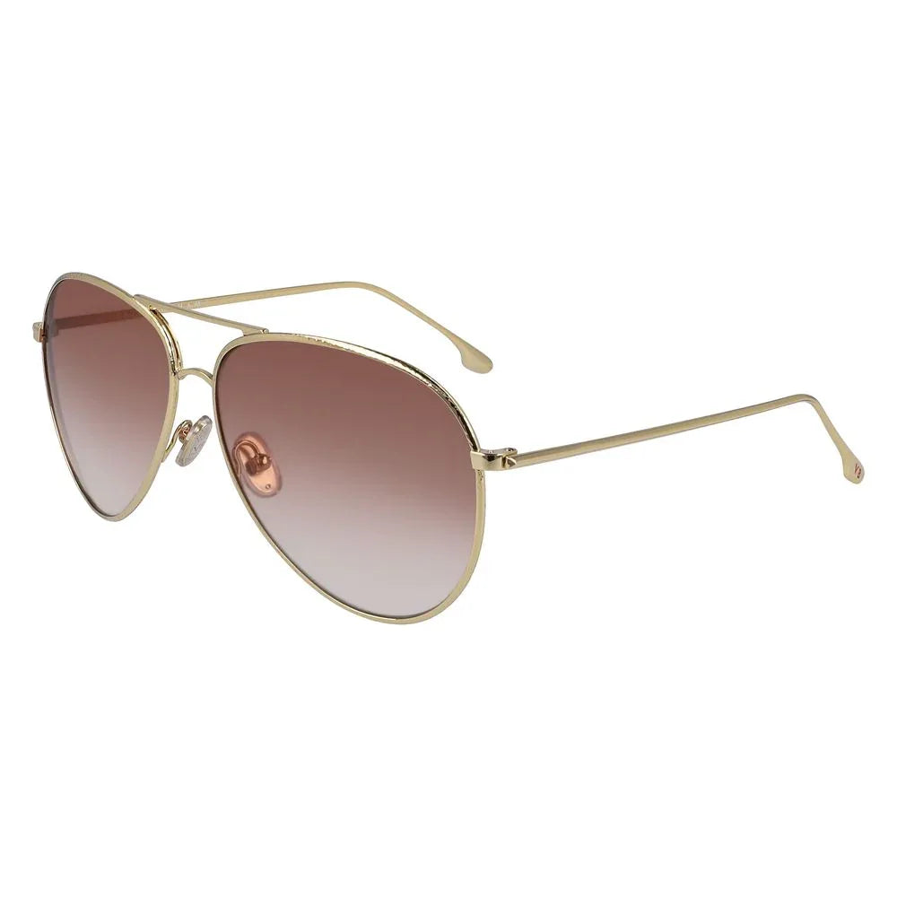 Victoria Beckham Gold Metal Sunglasses - Zeiniez