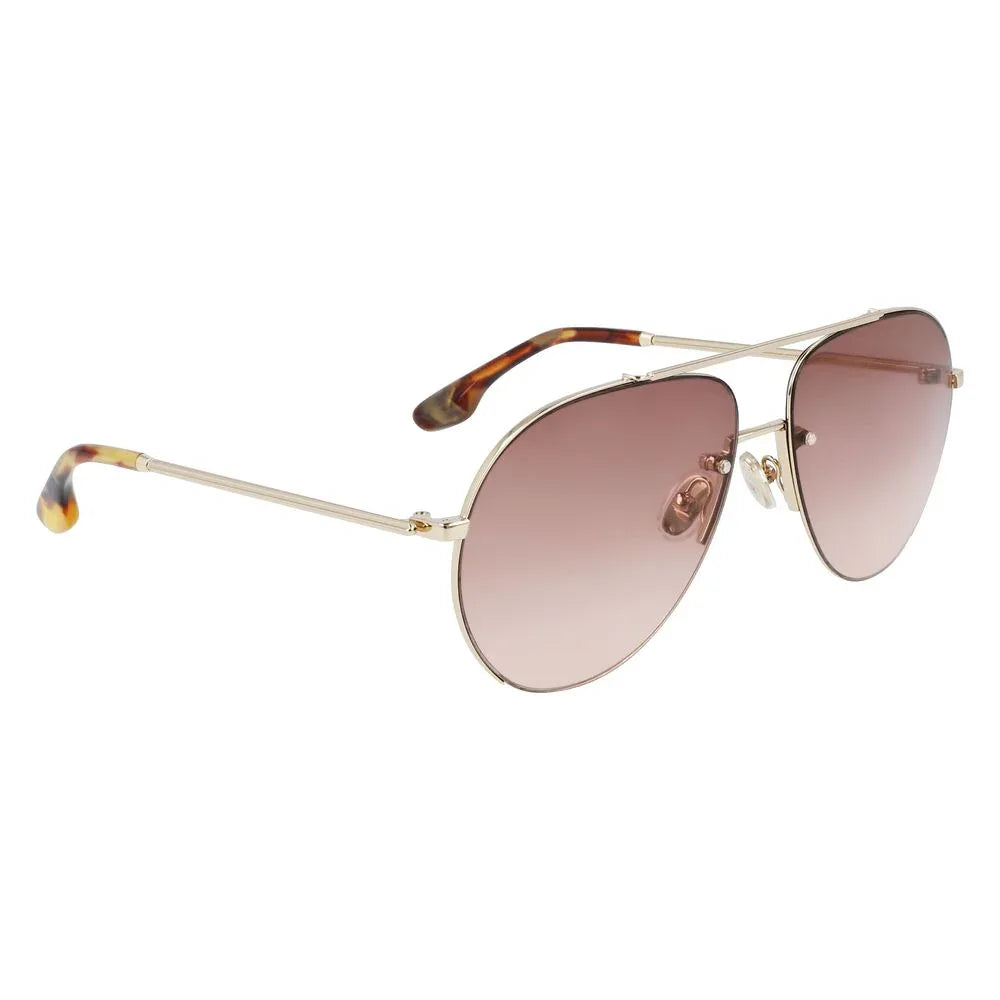 Victoria Beckham Gold Metal Sunglasses - Zeiniez