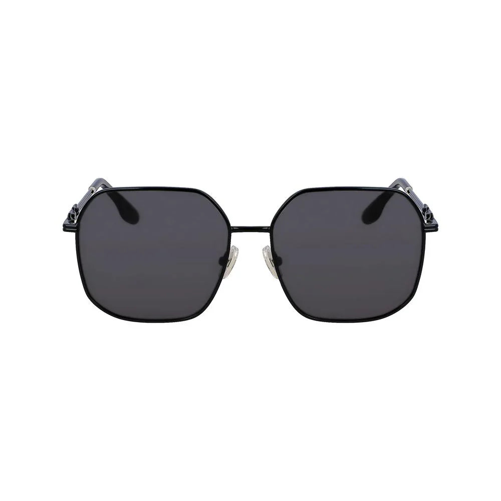 Victoria Beckham Black Metal Sunglasses - Zeiniez