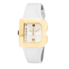 Laura Biagiotti White Leather Dress Watch