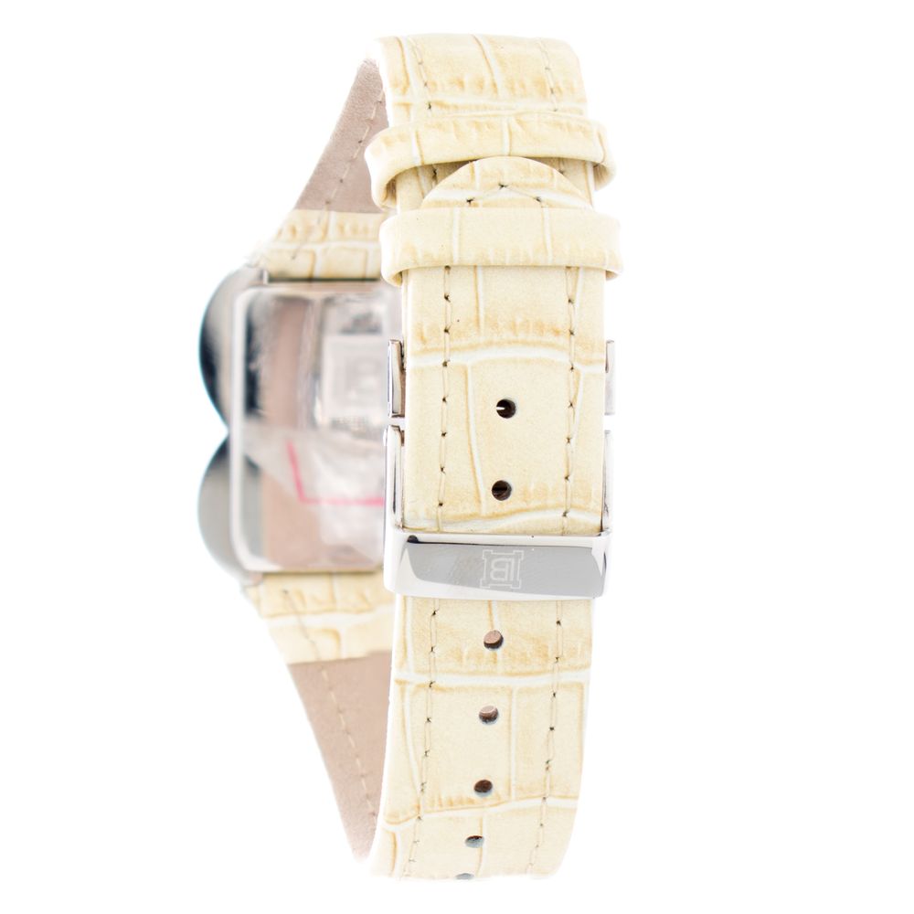 Laura Biagiotti Beige Leather Dress Watch