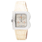 Laura Biagiotti Beige Leather Dress Watch